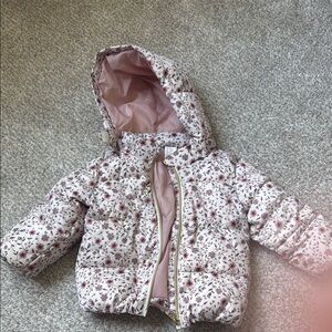 Floral Hooded Puffer Jacket